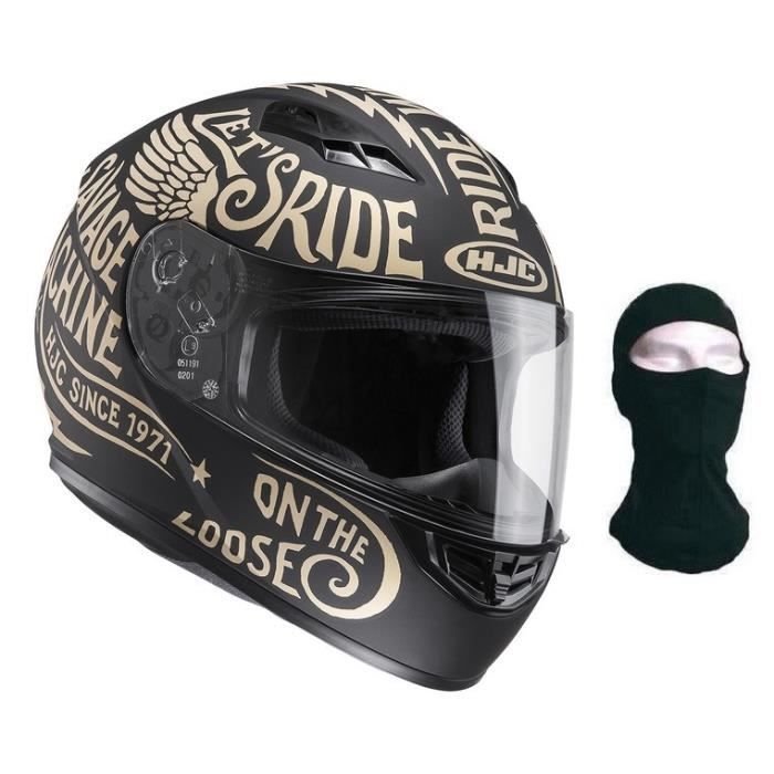 Casque moto intégral – HJC CS-15 Rebel + cagoule