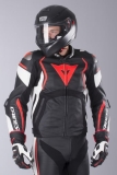 Blouson Cuir DAINESE Mugello – Noir et Rouge @ XLmoto